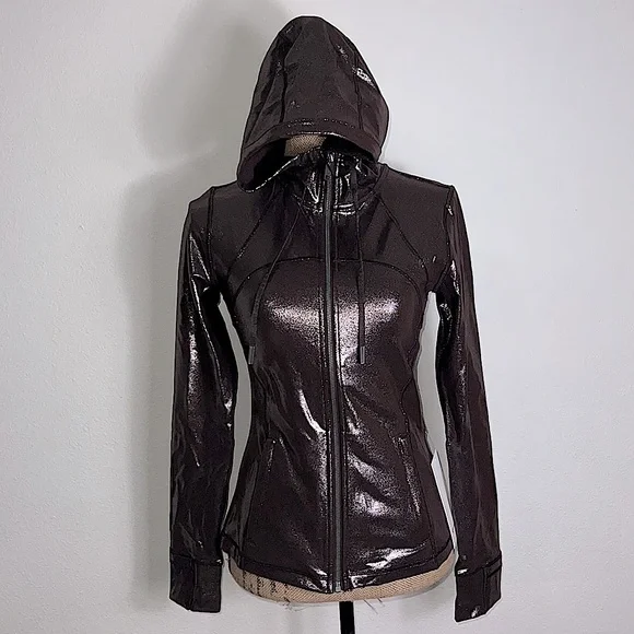 043.Lululemon Define hooded jacket shine radiant foil print French press sizes 8 - Picture 10 of 16